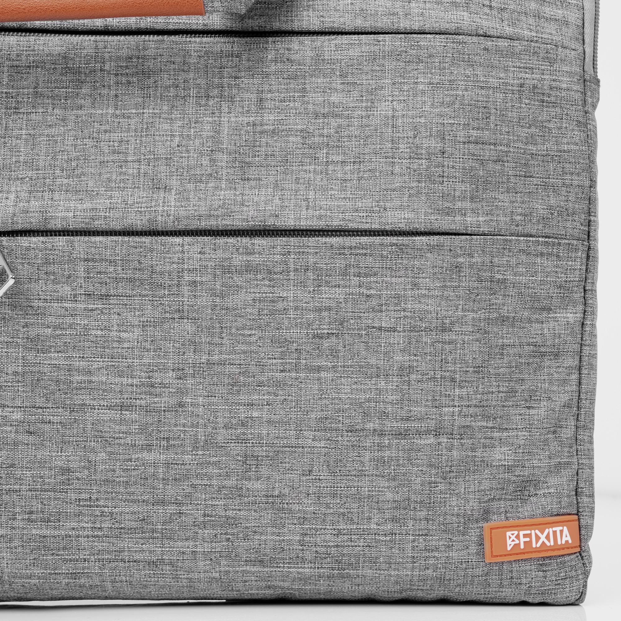 A large main feature product image of Fixita Vast Metro 17.3" Grey Messenger Notebook Bag