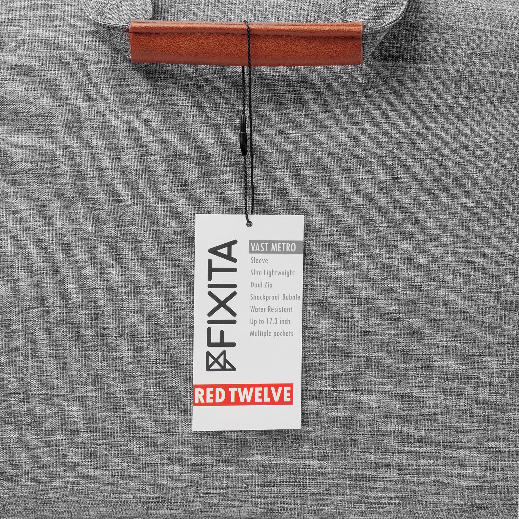 A large main feature product image of Fixita Vast Metro 17.3" Grey Messenger Notebook Bag