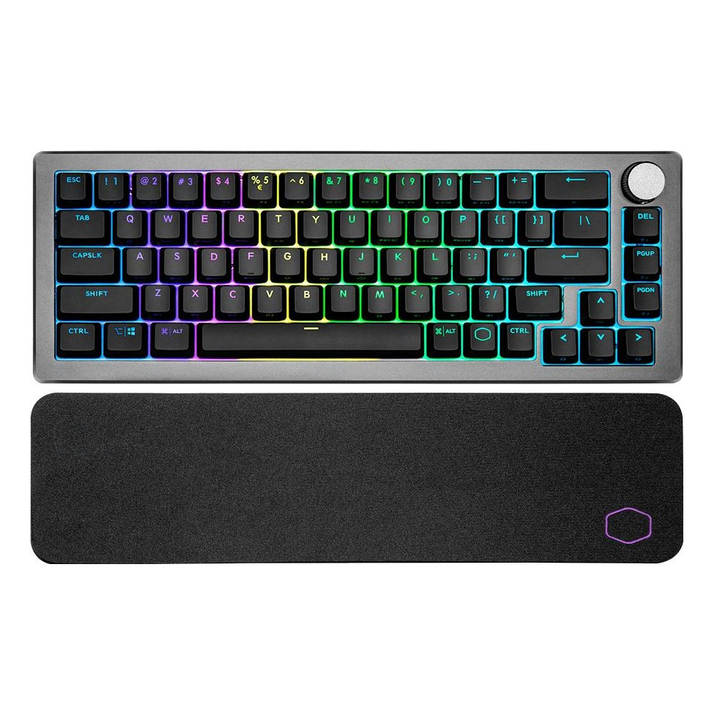 A large main feature product image of Cooler Master CK721 Wireless RGB Mechanical Gaming Keyboard Space Grey - Brown Switch