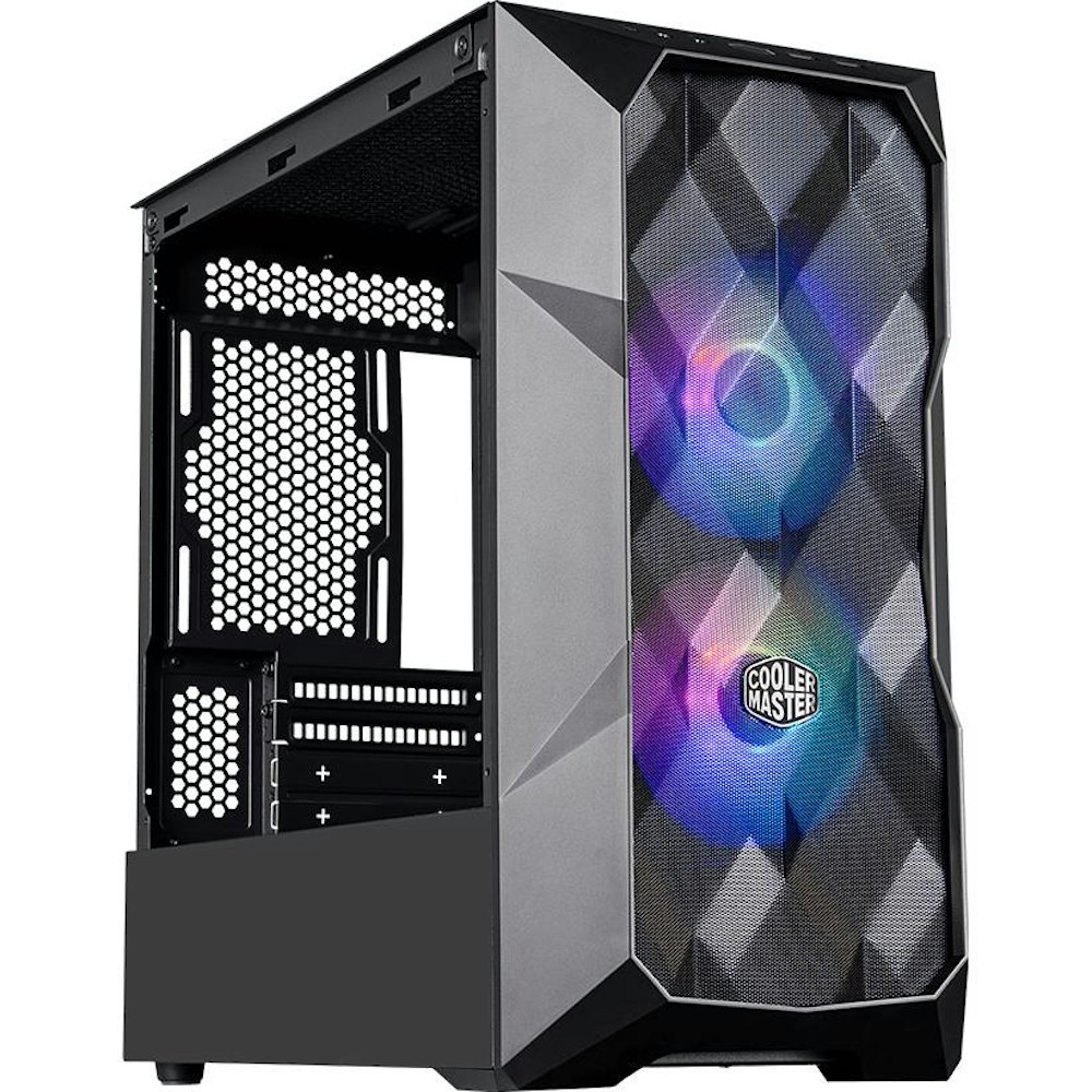 A large main feature product image of Cooler Master MasterBox TD300 Mesh Mini Tower Case - Black