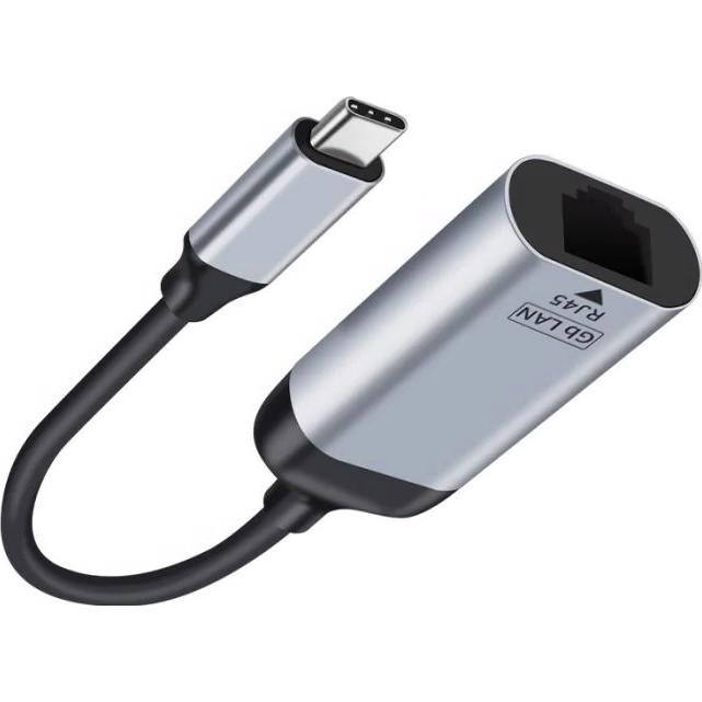 A large main feature product image of Astrotek 15cm USB Type-C to Ethernet Male to Female Adaptor