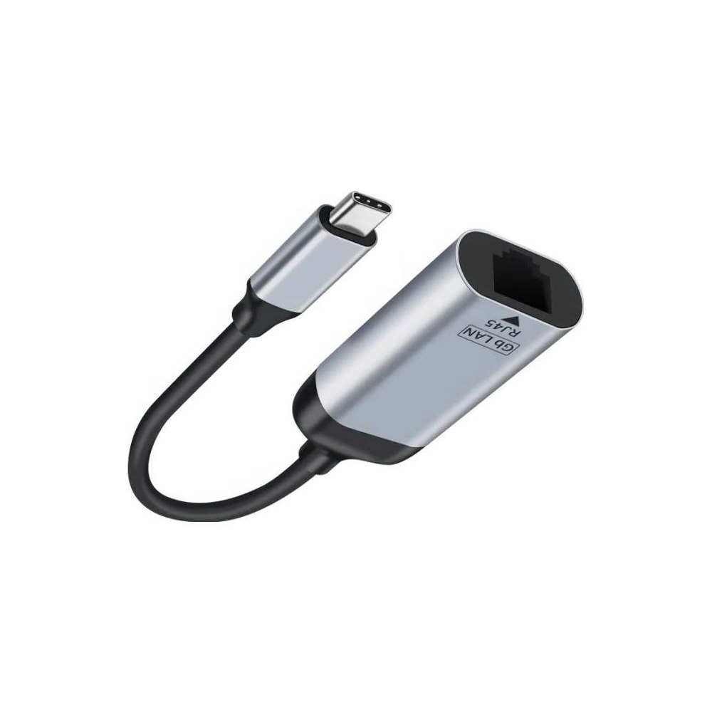 A large main feature product image of Astrotek 15cm USB-C to Ethernet Male to Female Adaptor
