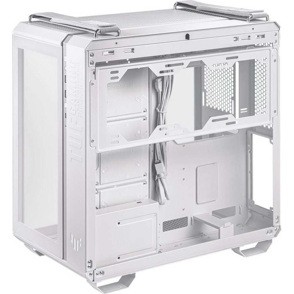 A large main feature product image of ASUS TUF Gaming GT502 Mid Tower Case - White