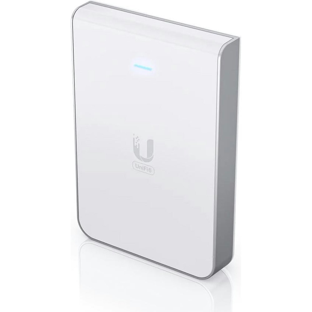 A large main feature product image of Ubiquiti UniFi6 In-Wall Wireless Access Point with PoE Switch