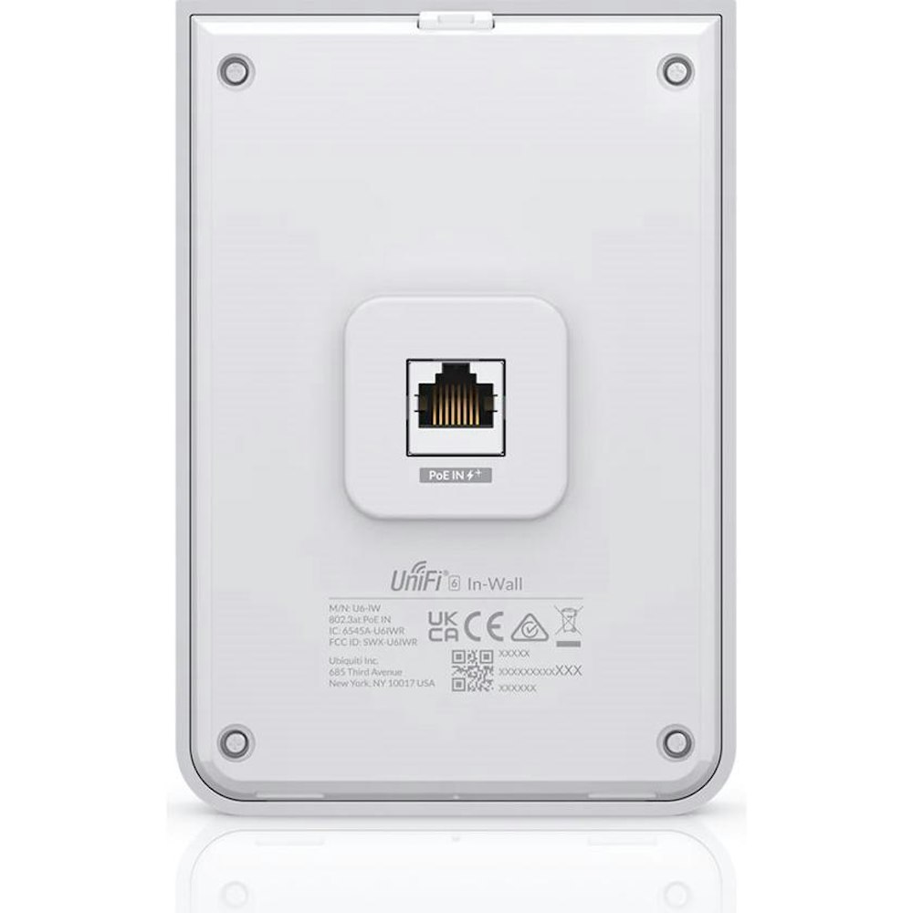 A large main feature product image of Ubiquiti UniFi6 In-Wall Wireless Access Point with PoE Switch