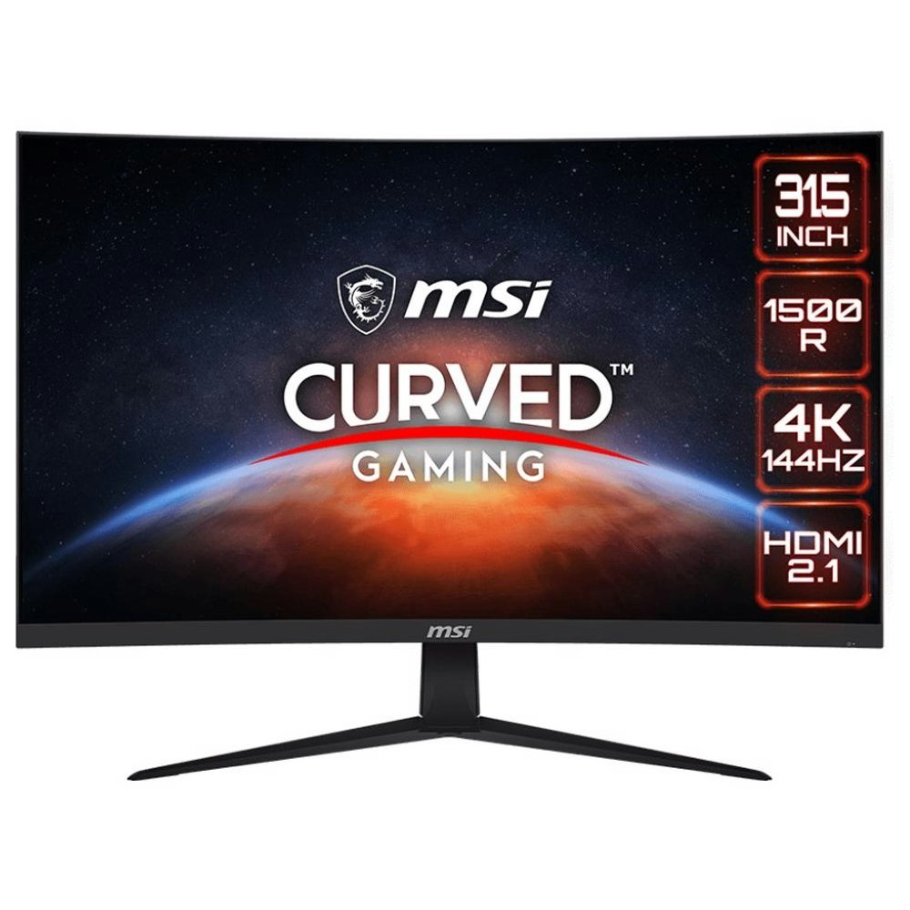 A large main feature product image of MSI G321CU 32" Curved UHD 144Hz VA Monitor
