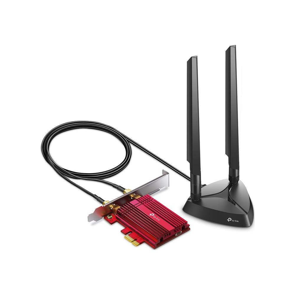 A large main feature product image of TP-Link Archer TXE75E - AXE5400 Wi-Fi 6E Bluetooth 5.2 PCIe Adapter