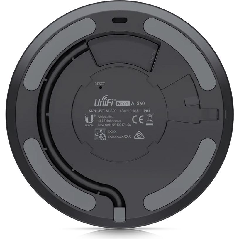 A large main feature product image of Ubiquiti UniFi AI 360 Camera