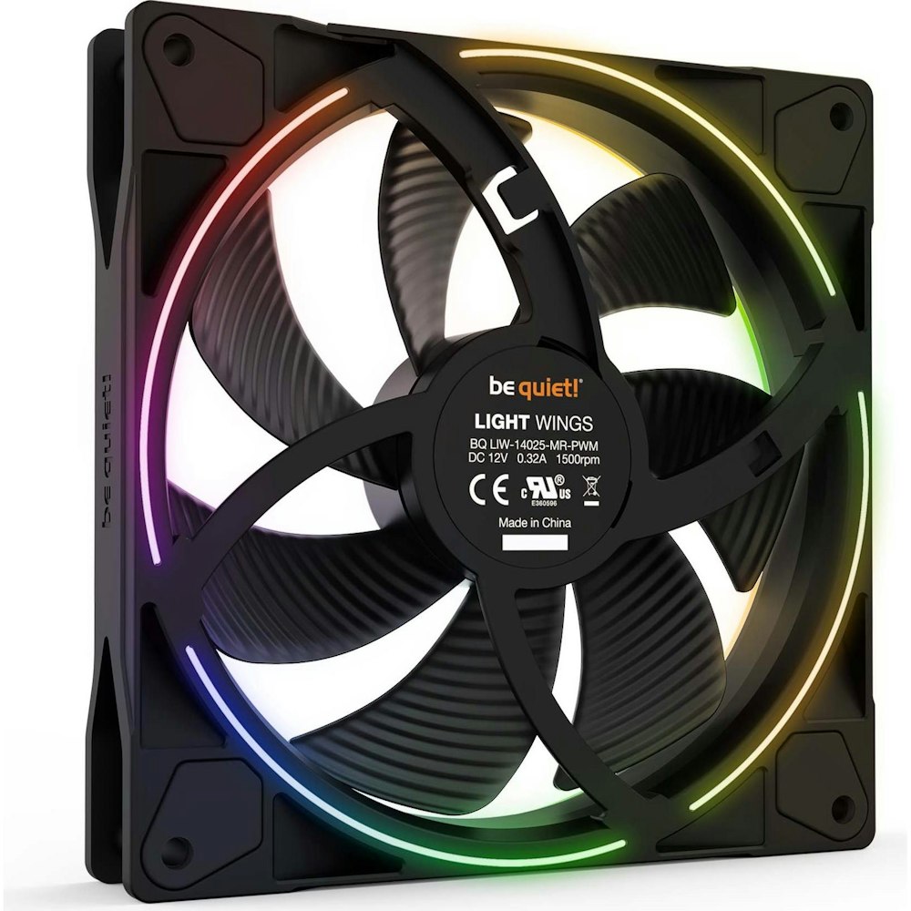 A large main feature product image of be quiet! Light Wings ARGB 120mm PWM High-Speed Fan - Triple-Pack
