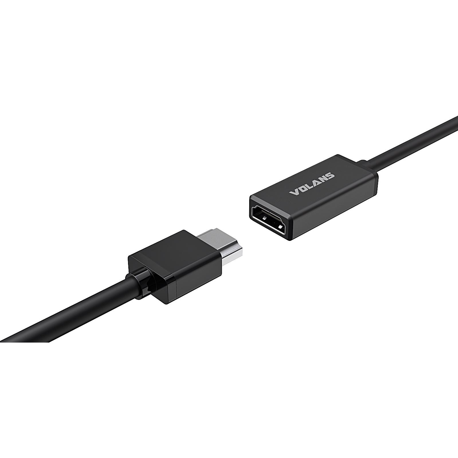 A large main feature product image of Volans VL-DPHM2-S Aluminium ACTIVE DisplayPort 1.4 to HDMI 2.0b Converter with HDR10