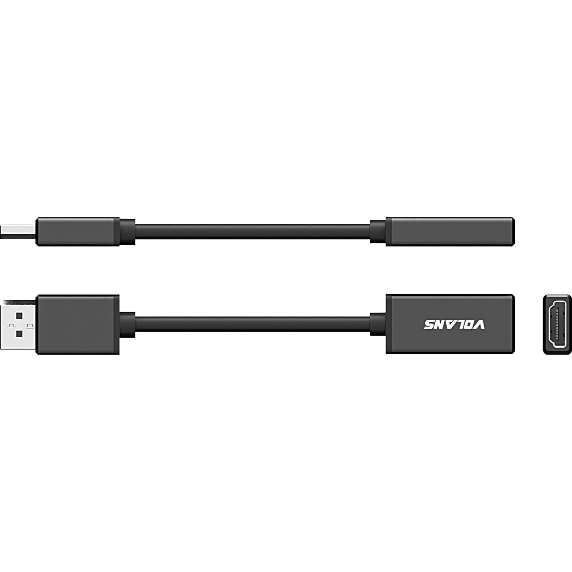 A large main feature product image of Volans VL-DPHM2-S Aluminium ACTIVE DisplayPort 1.4 to HDMI 2.0b Converter with HDR10