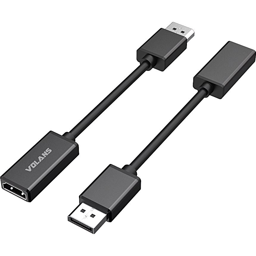A large main feature product image of Volans VL-DPHM2-S Aluminium ACTIVE DisplayPort 1.4 to HDMI 2.0b Converter with HDR10