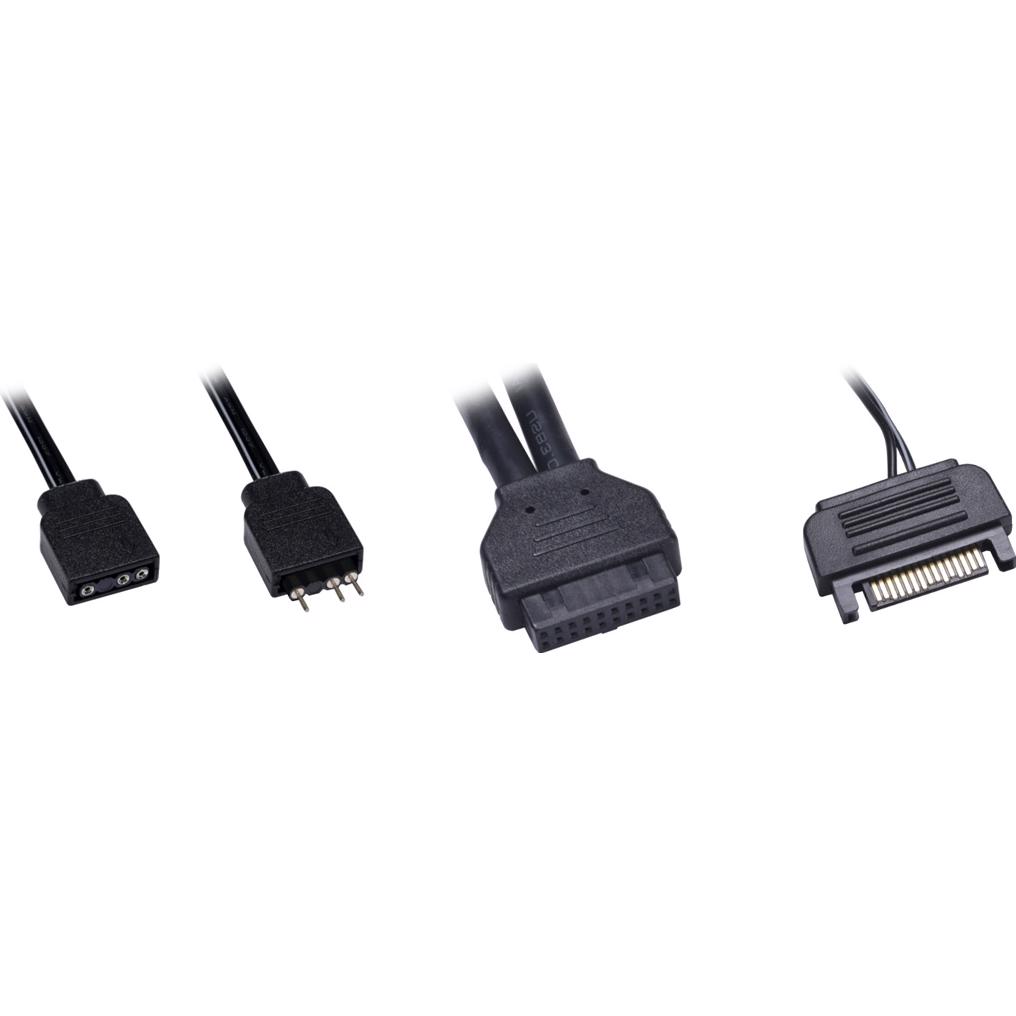 A large main feature product image of Lian Li Lancool 216 ARGB Controller & USB Module - White