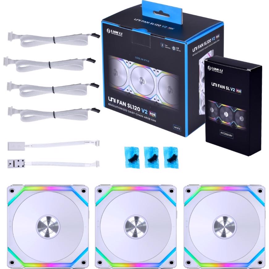 Lian li UNI FAN SL120 V2 120mm 6個セット UNI FAN SL120 V2 リバースブレード - LIAN LIはPCケースの大手