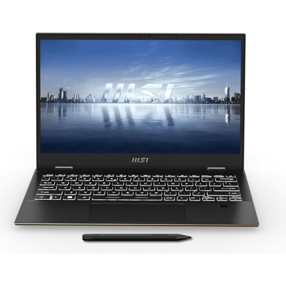 A large main feature product image of MSI Summit E13 Flip Evo (A13M) - 13.4" 120Hz Touch, 13th Gen i7, 16GB/512GB - Win 11 Pro Notebook