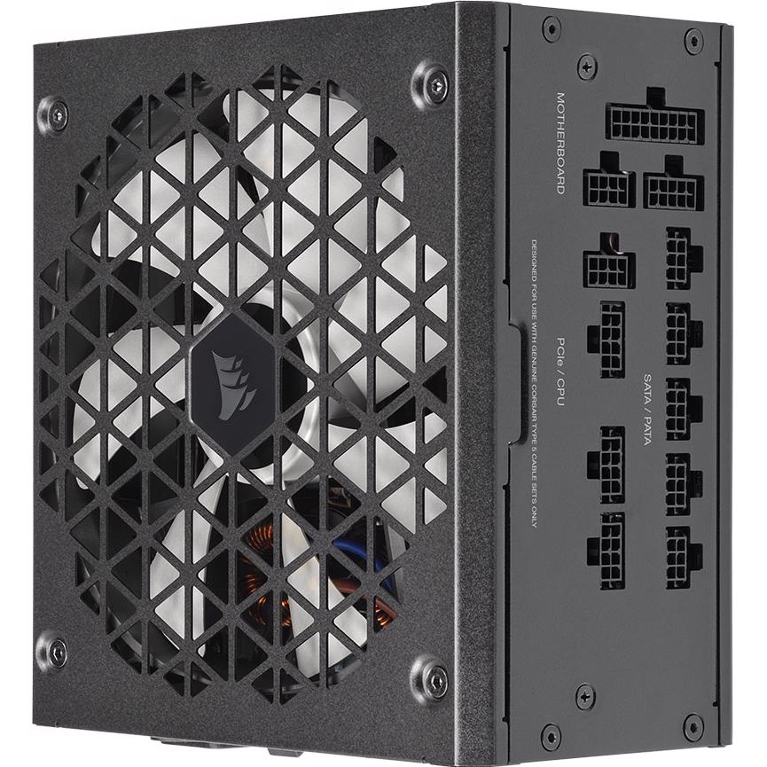 A large main feature product image of Corsair RM850x SHIFT - Side Cable 850W Gold ATX Modular PSU