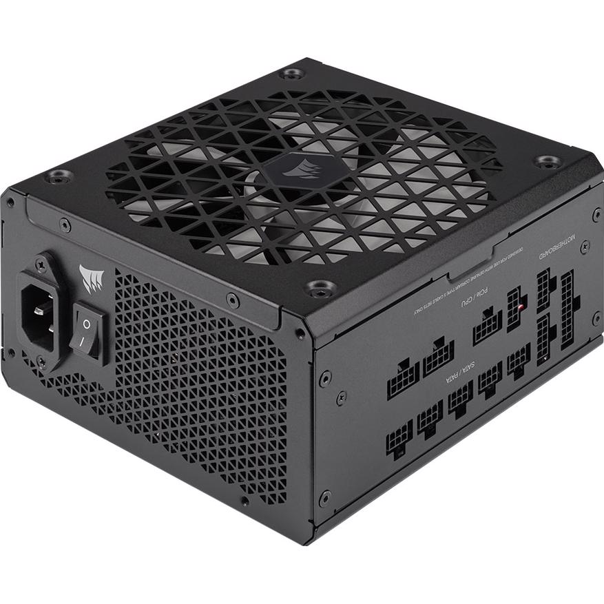 A large main feature product image of Corsair RM850x SHIFT - Side Cable 850W Gold ATX Modular PSU