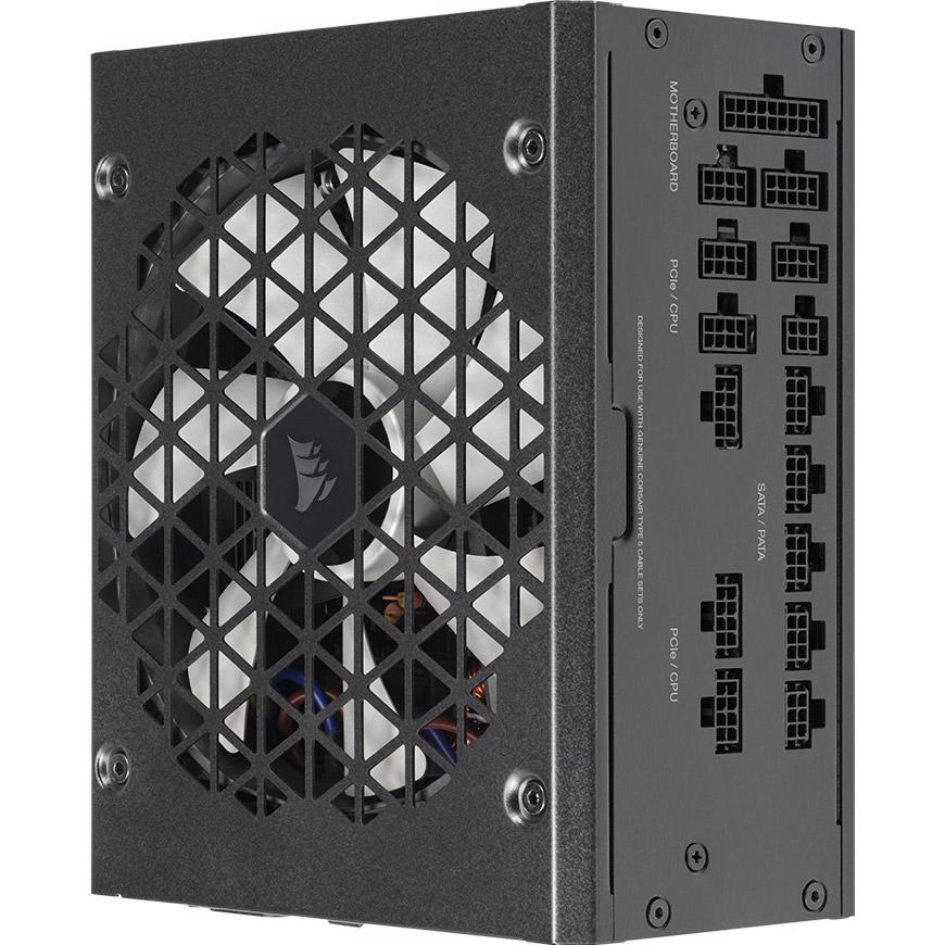 A large main feature product image of Corsair RM1000x SHIFT - Side Cable 1000W Gold ATX Modular PSU
