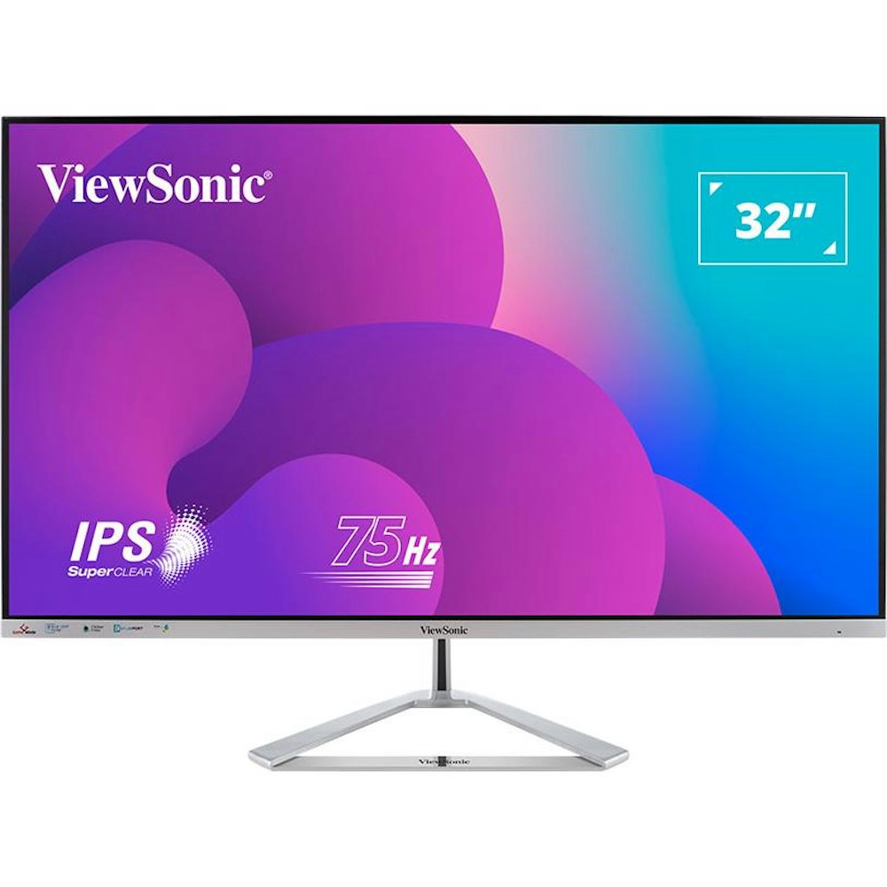 A large main feature product image of ViewSonic VX3276-MHD-3 32" FHD 75Hz IPS Monitor