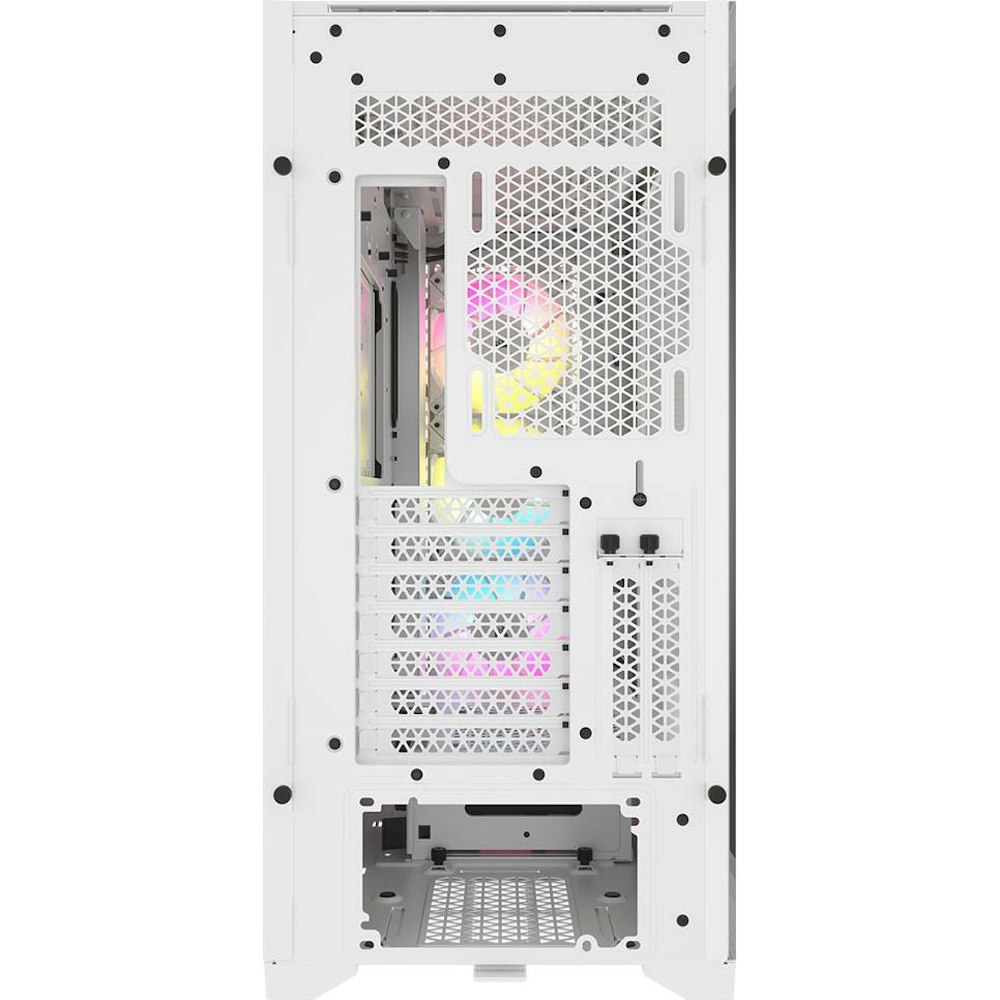 A large main feature product image of Corsair iCUE 5000D Airflow Mid Tower Case - True White