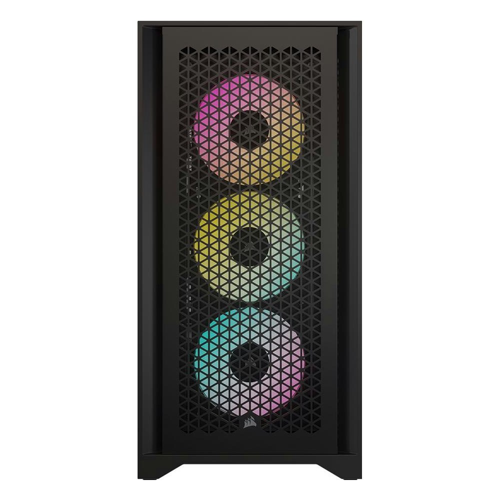 A large main feature product image of Corsair iCUE 4000D Airflow Mid Tower Case - Black