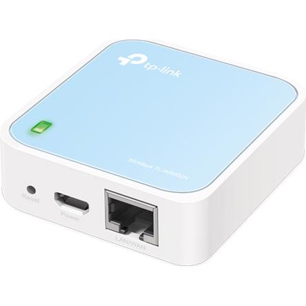 A large main feature product image of TP-Link WR802N - N300 Wi-Fi 4 Nano Router