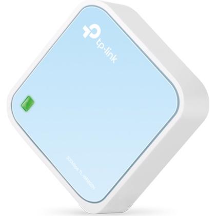 A large main feature product image of TP-Link WR802N - N300 Wi-Fi 4 Nano Router