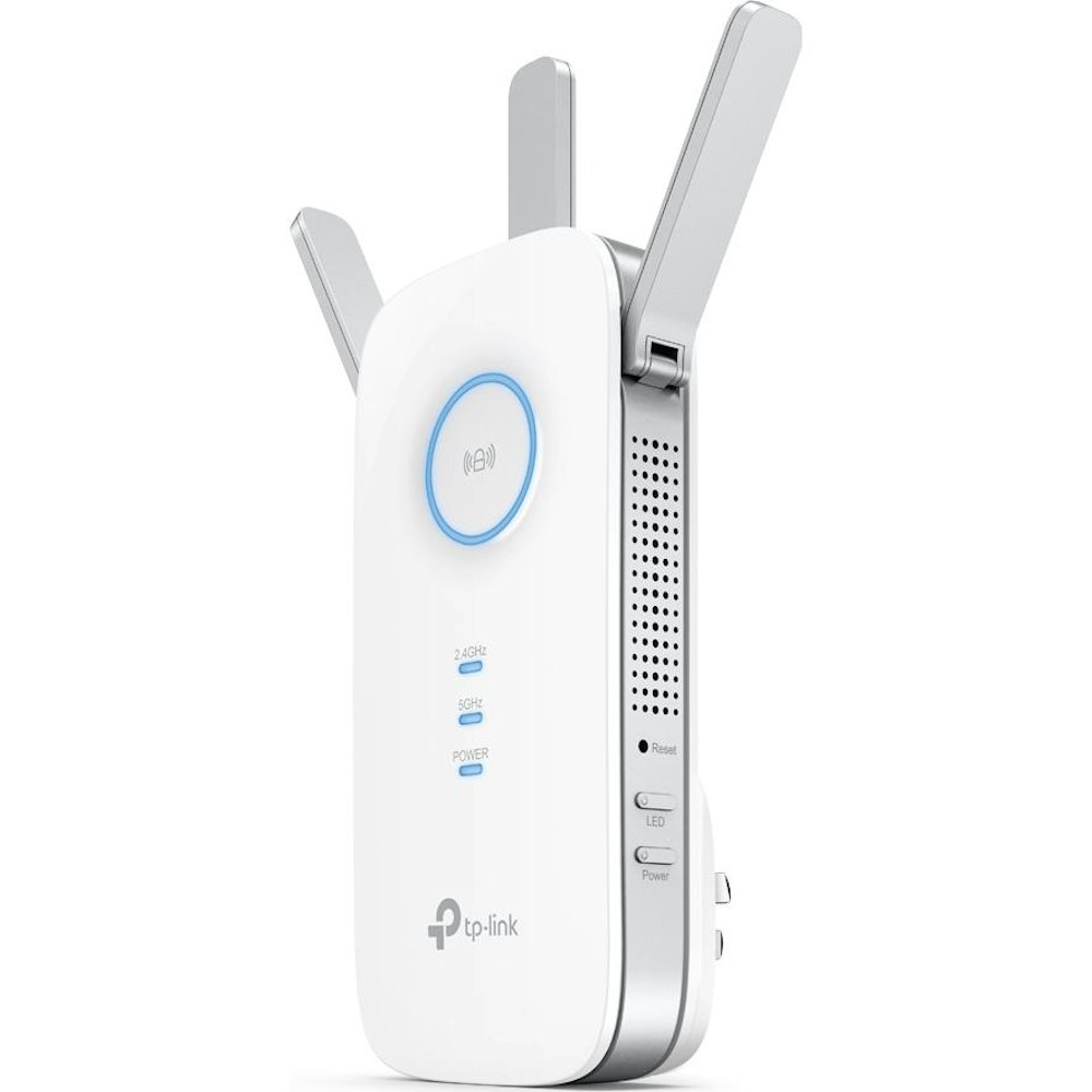 A large main feature product image of TP-Link RE450 - AC1750 Wi-Fi 5 Range Extender