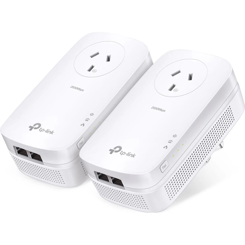 TP-Link PA9020P KIT - AV2000 2-Port Gigabit Passthrough Powerline Starter Kit