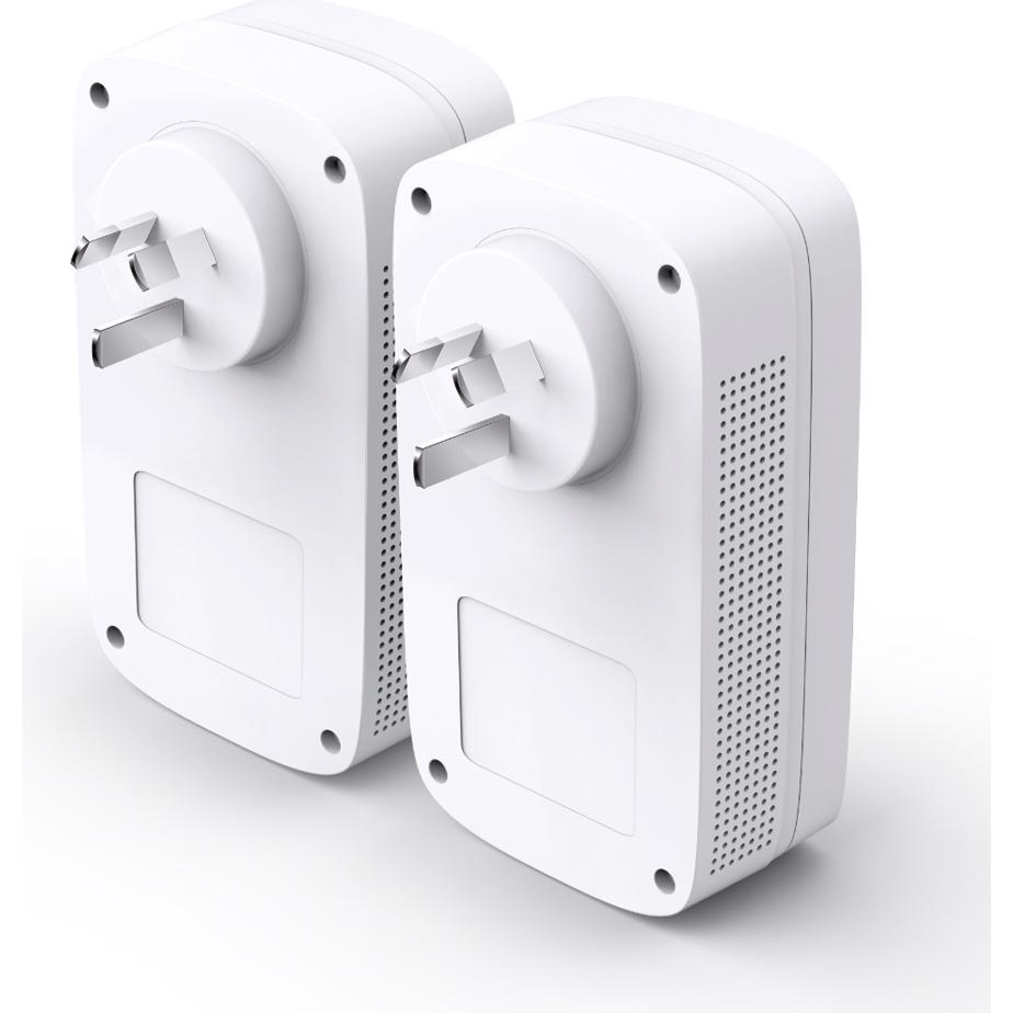 A large main feature product image of TP-Link PA8033P KIT - AV1300 3-Port Gigabit Passthrough Powerline Starter Kit