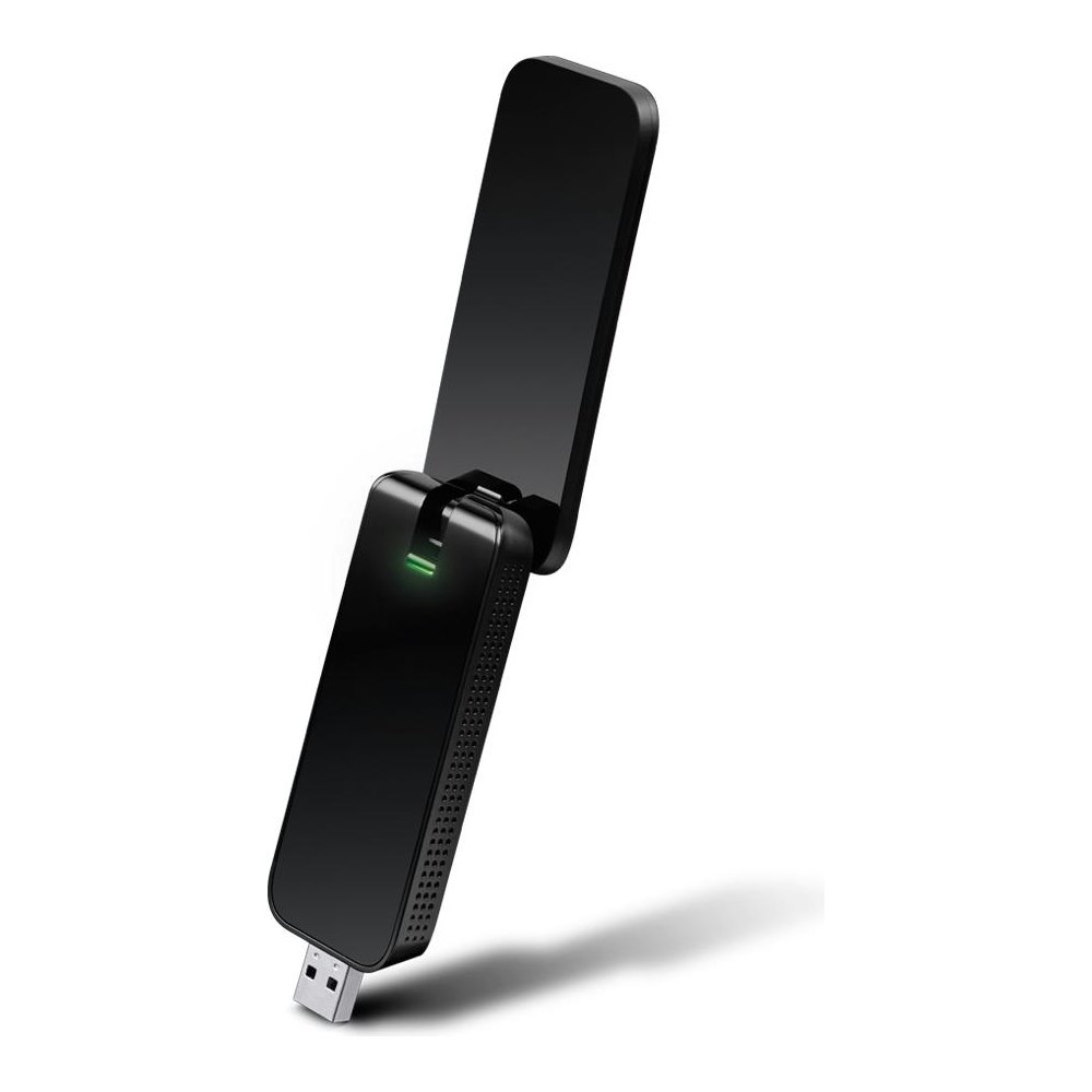 A large main feature product image of TP-Link Archer T4U - AC1300 Dual-Band Wi-Fi 5 USB Adapter