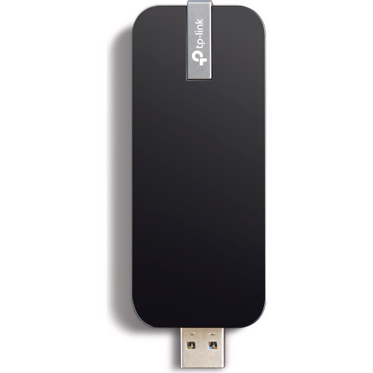 A large main feature product image of TP-Link Archer T4U - AC1300 Dual-Band Wi-Fi 5 USB Adapter