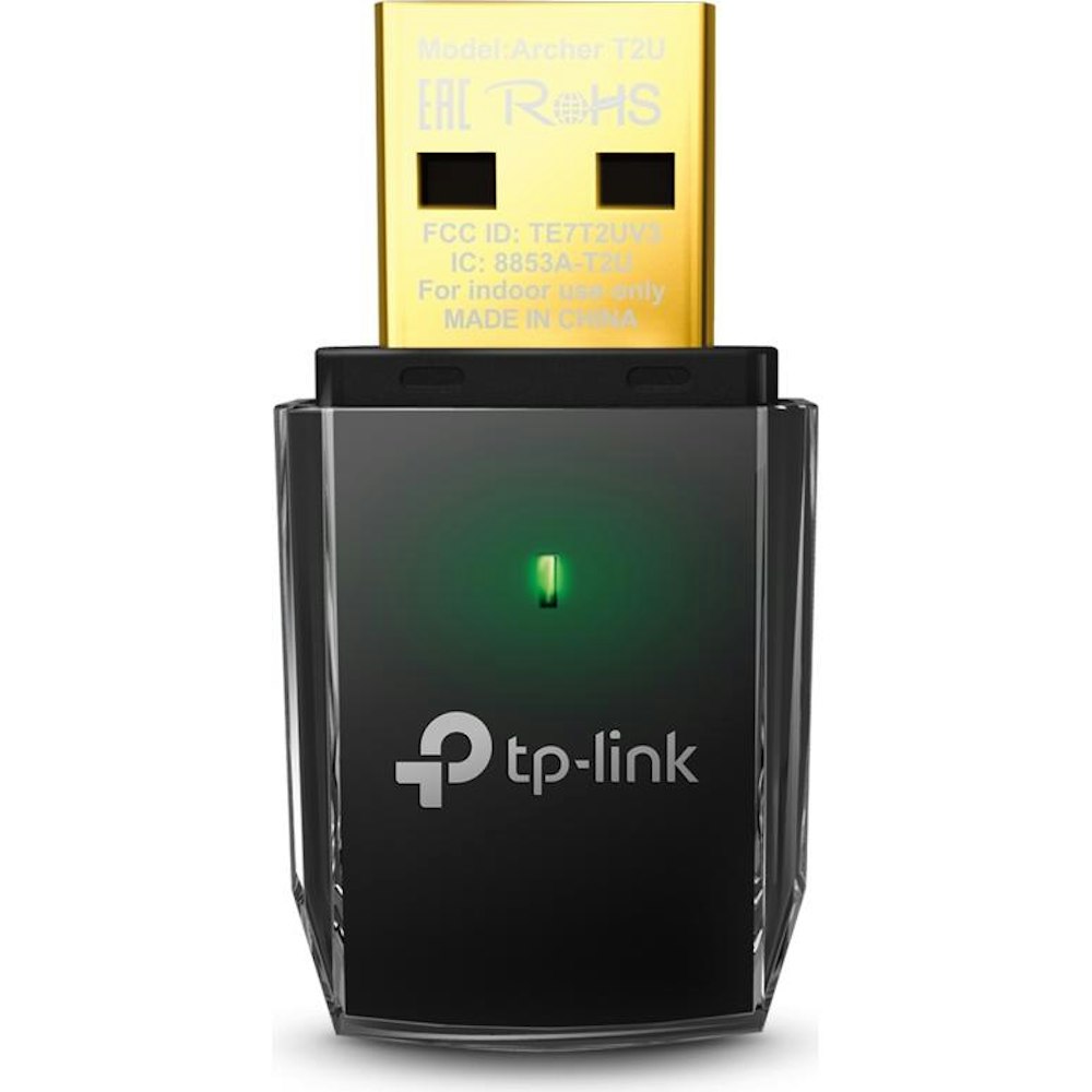 A large main feature product image of TP-Link Archer T2U - AC600 Dual-Band Wi-Fi 5 USB Adapter