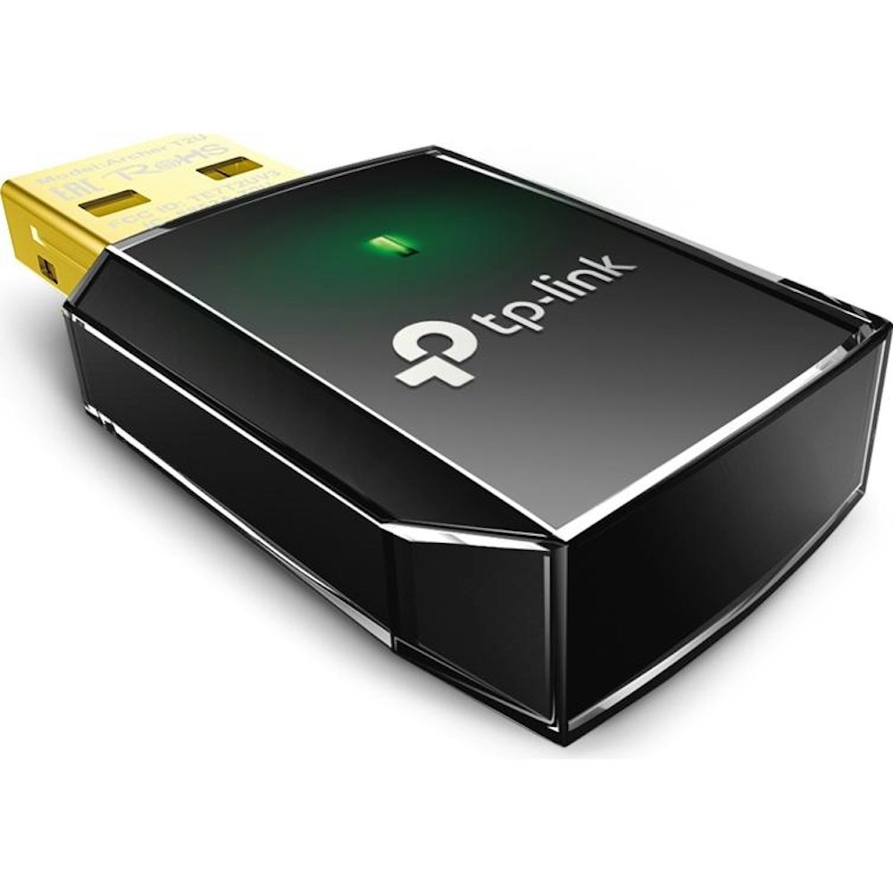 A large main feature product image of TP-Link Archer T2U - AC600 Dual-Band Wi-Fi 5 USB Adapter