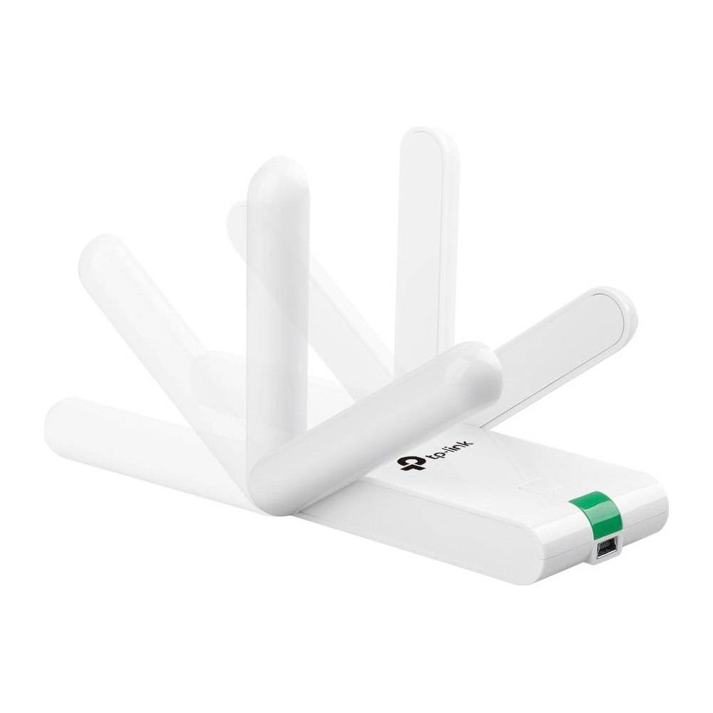 A large main feature product image of TP-Link WN822N - N300 High Gain Wi-Fi 4 USB Adapter