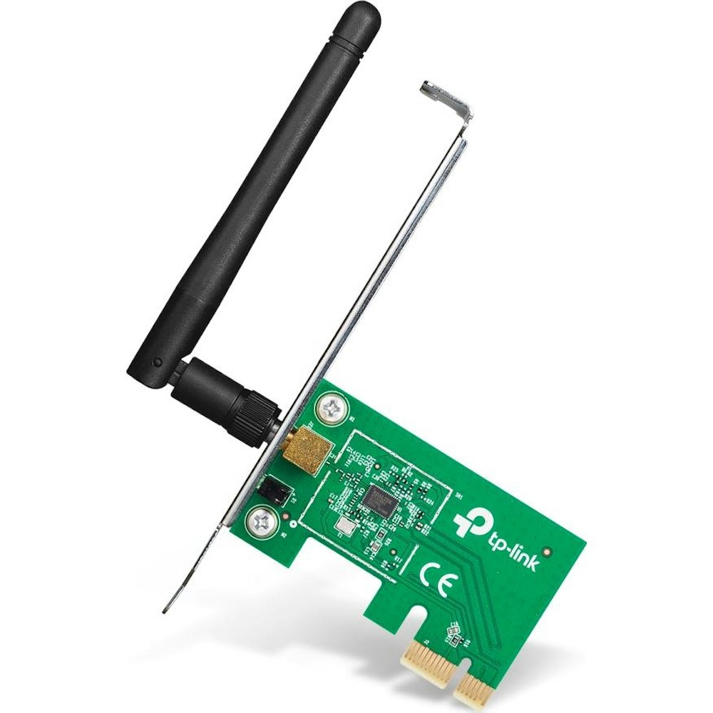 A large main feature product image of TP-Link WN781ND - N150 Wi-Fi 4 PCIe Adapter