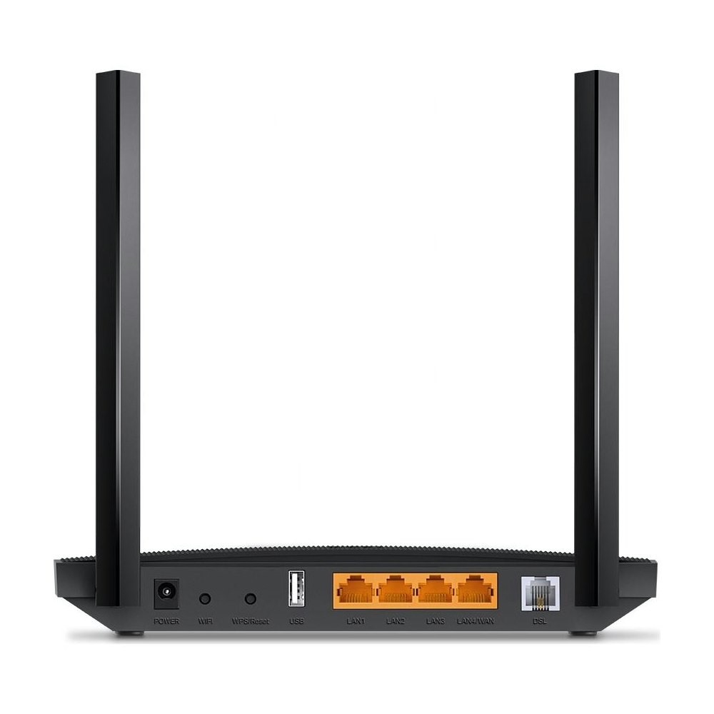 A large main feature product image of TP-Link Archer VR400 AC1200 Wireless MU-MIMO VDSL/ADSL Modem Router