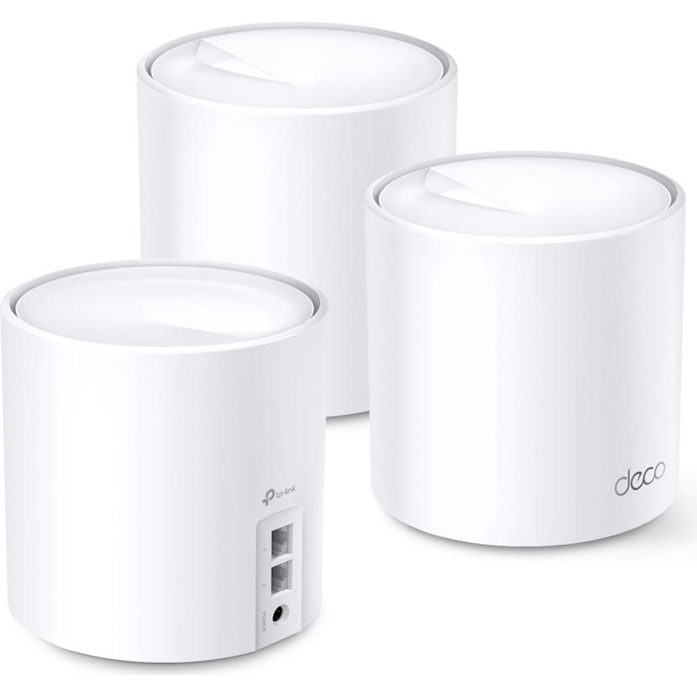 A large main feature product image of TP-Link Deco X20 - AX1800 Wi-Fi 6 Mesh System (3 Pack)