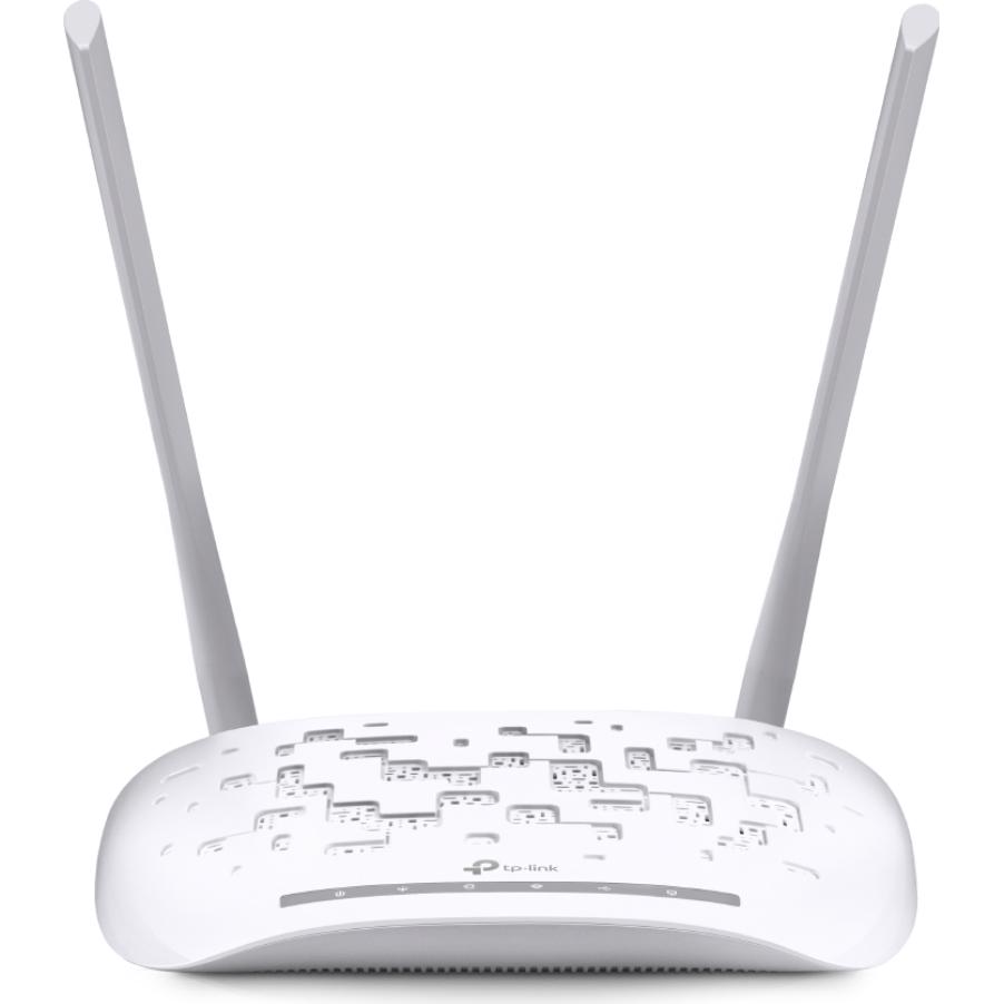 A large main feature product image of TP-Link W9970 - N300 VDSL/ADSL Wi-Fi 4 USB Modem Router
