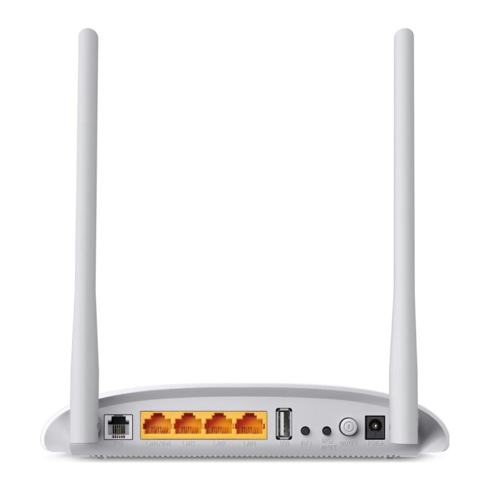 A large main feature product image of TP-Link W9970 - N300 VDSL/ADSL Wi-Fi 4 USB Modem Router