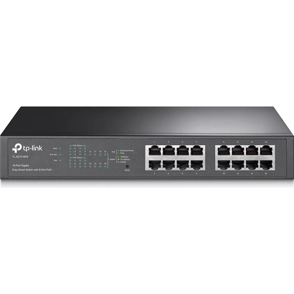 TP-Link SG1016PE - 16-Port Gigabit Easy Smart Switch with 8-Port PoE+