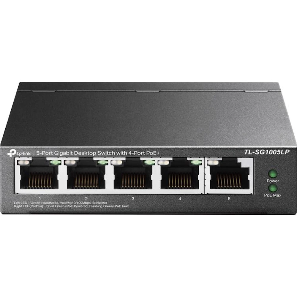 TP-Link SG1005LP - 5-Port Gigabit Desktop Switch with 4-Port PoE+