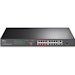 A product image of TP-Link SL1218P - 16-Port 10/100 Mbps + 2-Port Gigabit Rackmount Switch with 16-Port PoE+