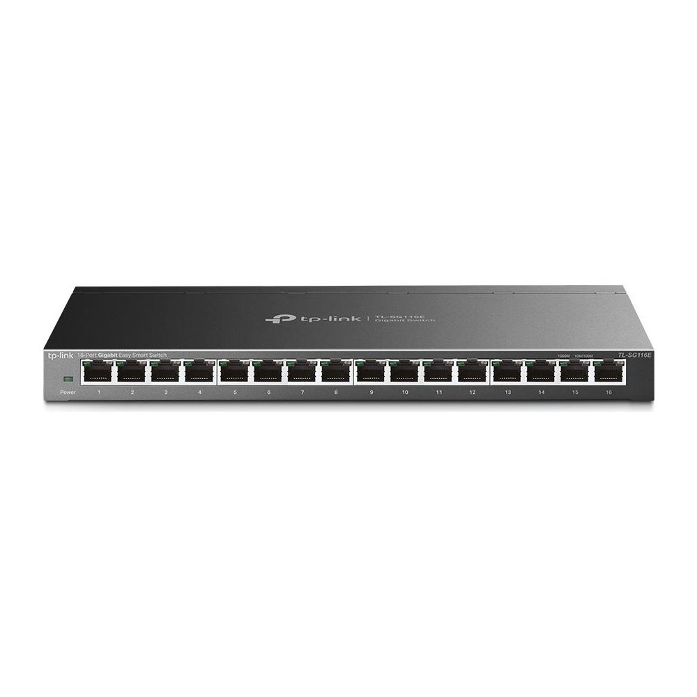 A large main feature product image of TP-Link SG116E - 16-Port Gigabit Easy Smart Switch