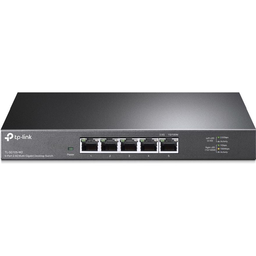 A large main feature product image of TP-Link SG105-M2 - 5-Port 2.5GbE Desktop Switch