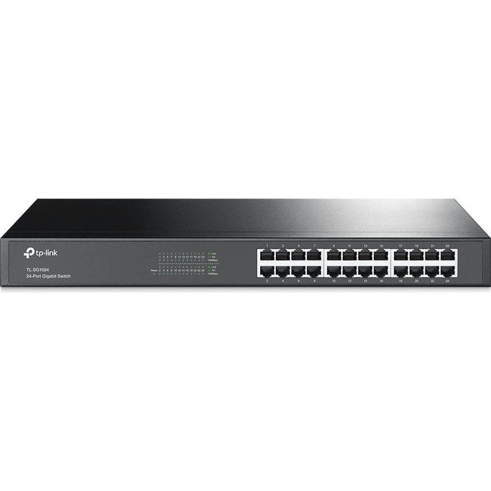 A large main feature product image of TP-Link SG1024 - 24-Port Gigabit Rackmount Switch