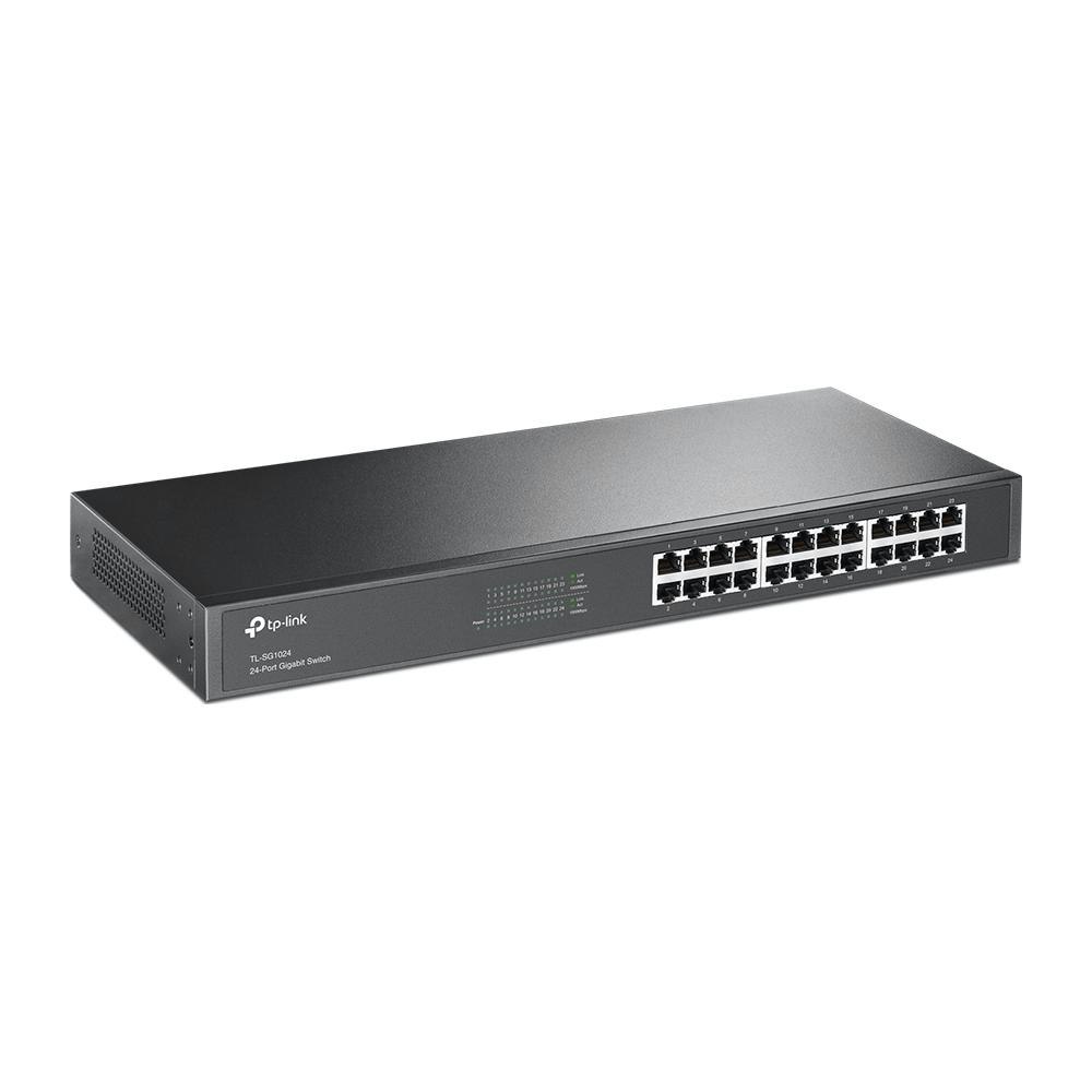 A large main feature product image of TP-Link SG1024 - 24-Port Gigabit Rackmount Switch