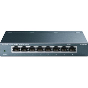 Product image of TP-Link SG108 - 8-Port 10/100/1000Mbps Desktop Switch - Click for product page of TP-Link SG108 - 8-Port 10/100/1000Mbps Desktop Switch