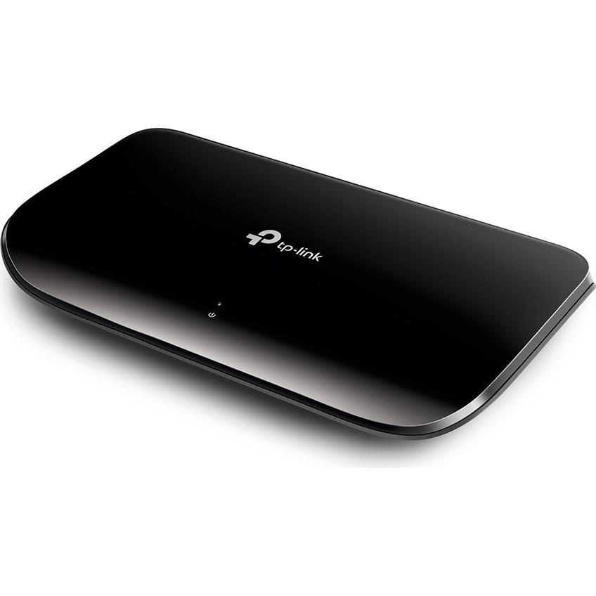 A large main feature product image of TP-Link SG1008D - 8-Port Gigabit Desktop Switch
