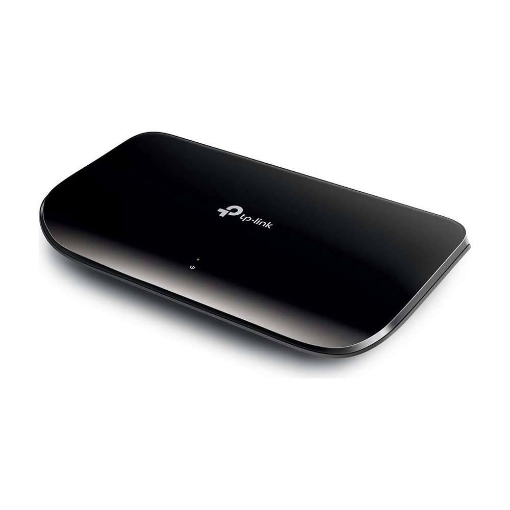 A large main feature product image of TP-Link SG1008D - 8-Port Gigabit Desktop Switch